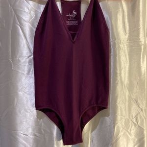 Free People Plum Bodysuit
